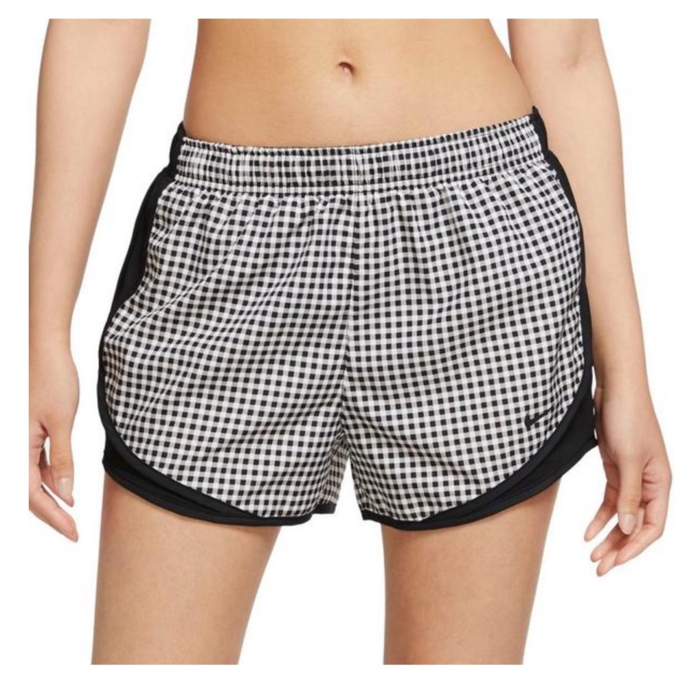 NIKE athletic shorts gingham checkered small NEW!